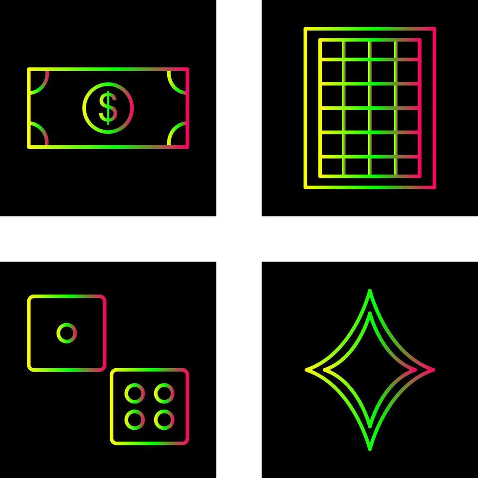 dollar bill and table of rates Icon vector