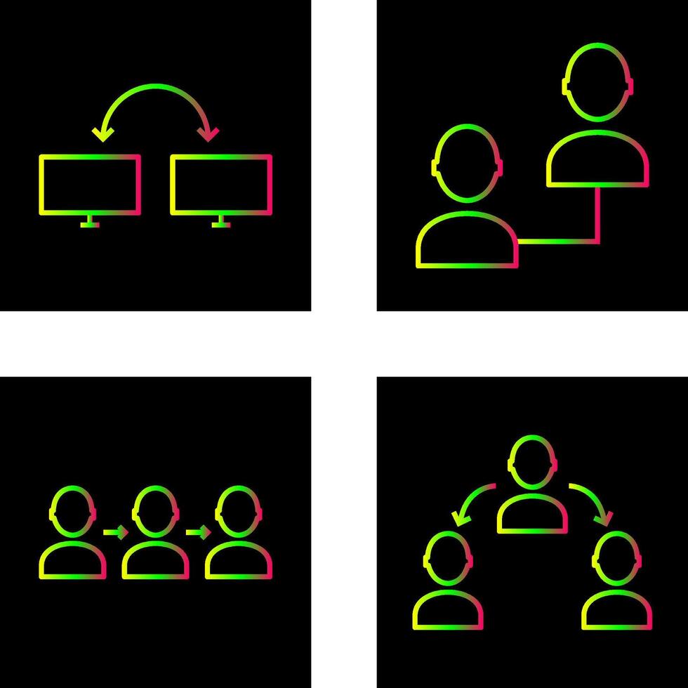 connected systems and connected profiles Icon vector