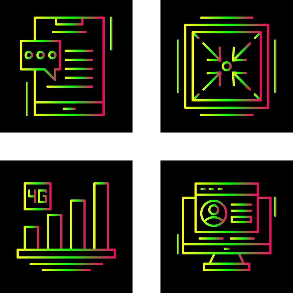 Chat and Minimize Icon vector