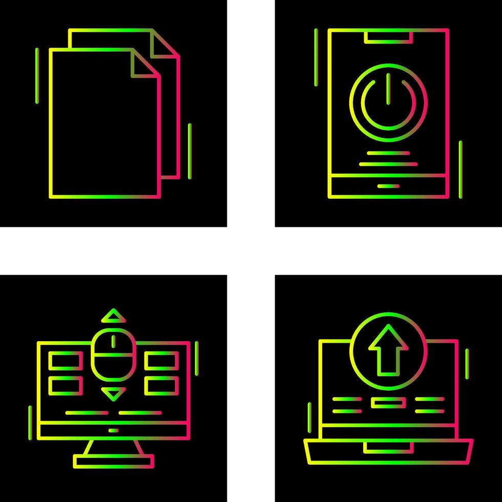 Copy and Power Icon vector