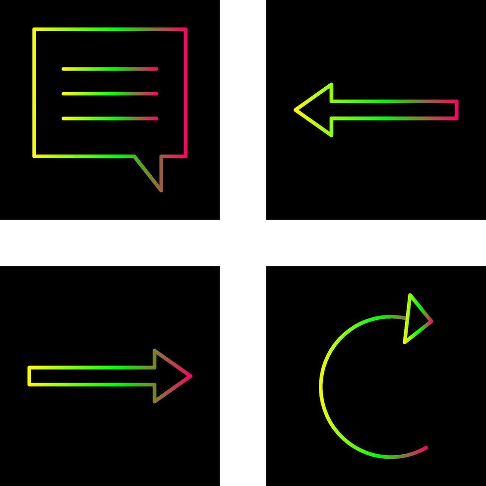 single chat bubble and left arrow Icon vector