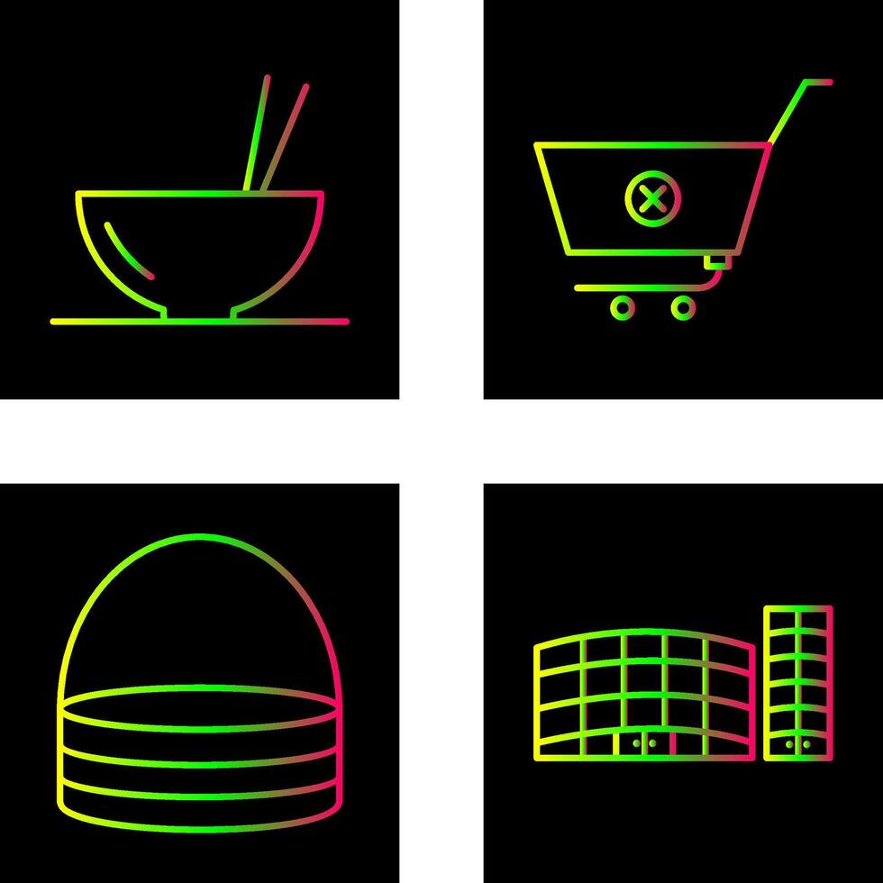 food and cancel order Icon vector