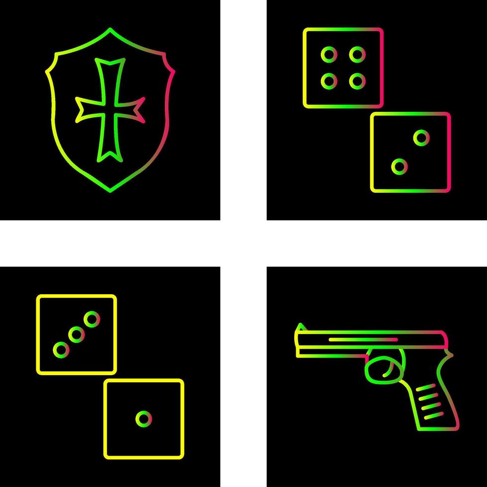 Dice and Shield Icon vector