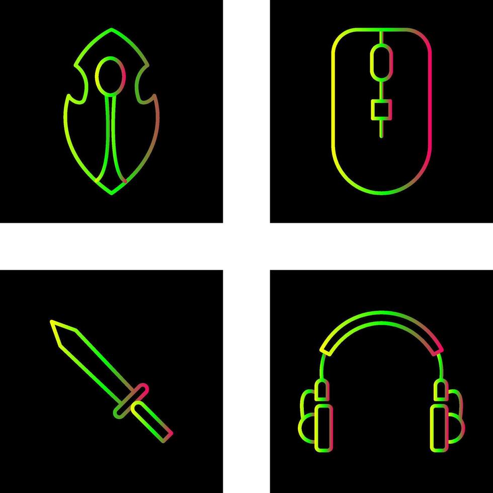 Game Character and Mouse Icon vector