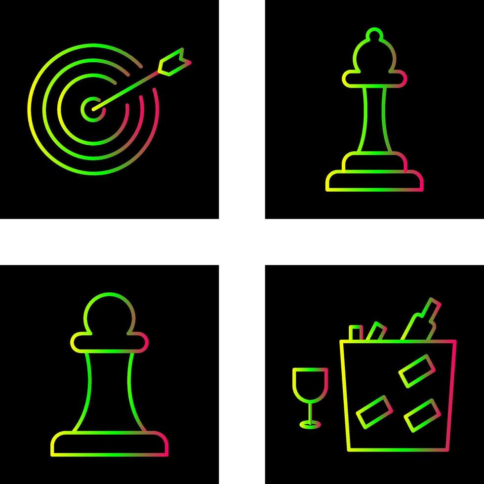 Dartboard and Bishop Icon vector