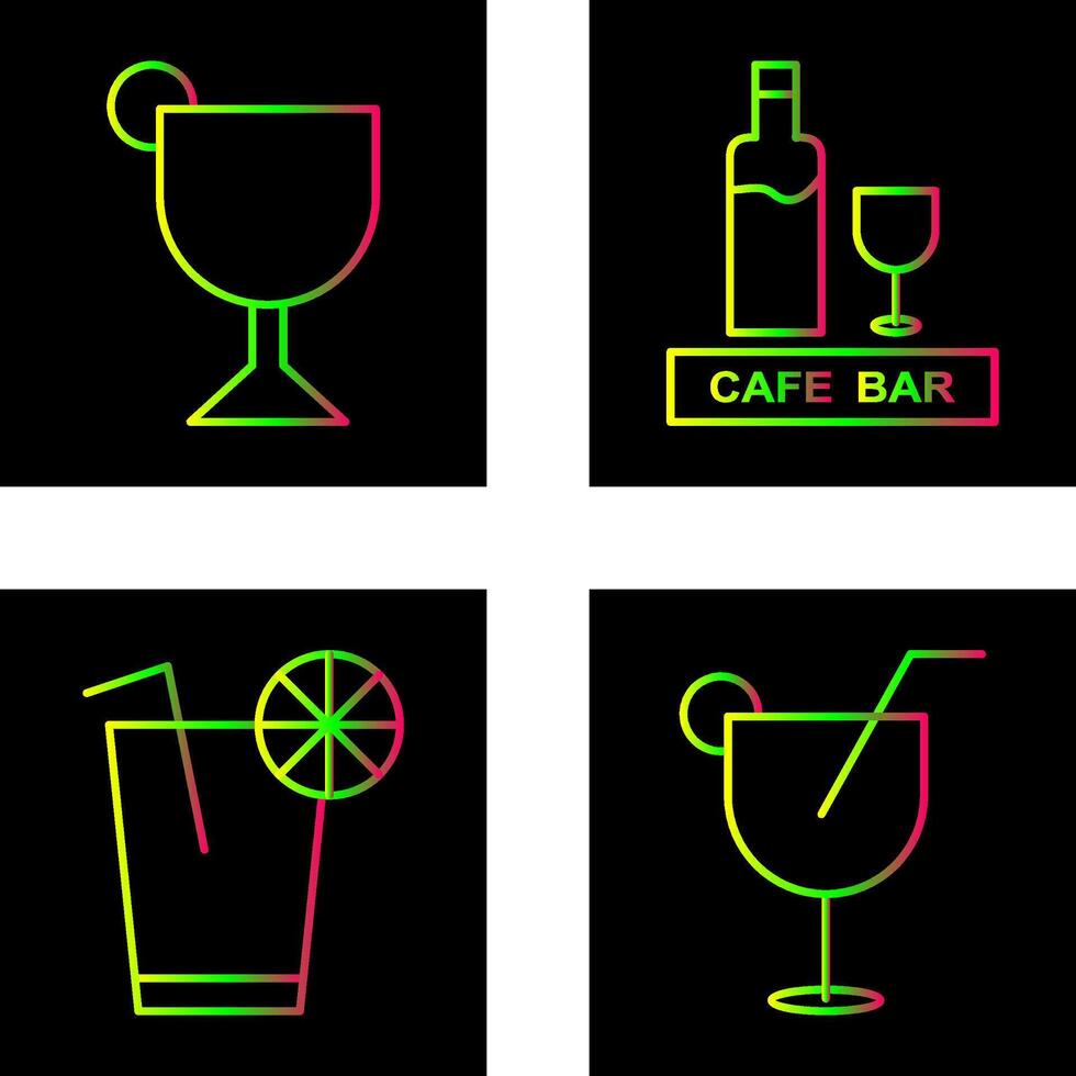 drinks cafe and sherry Icon vector