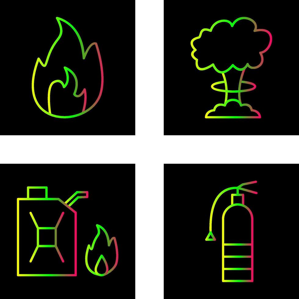 flame and bomb blast Icon vector