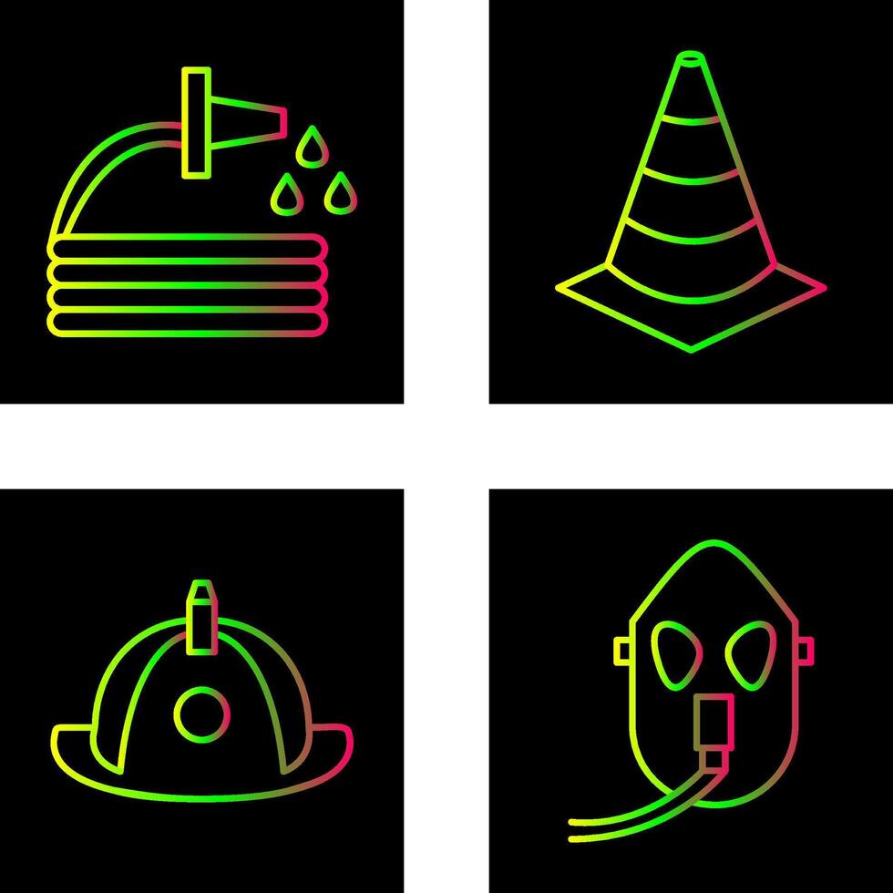 water hose and cone Icon vector