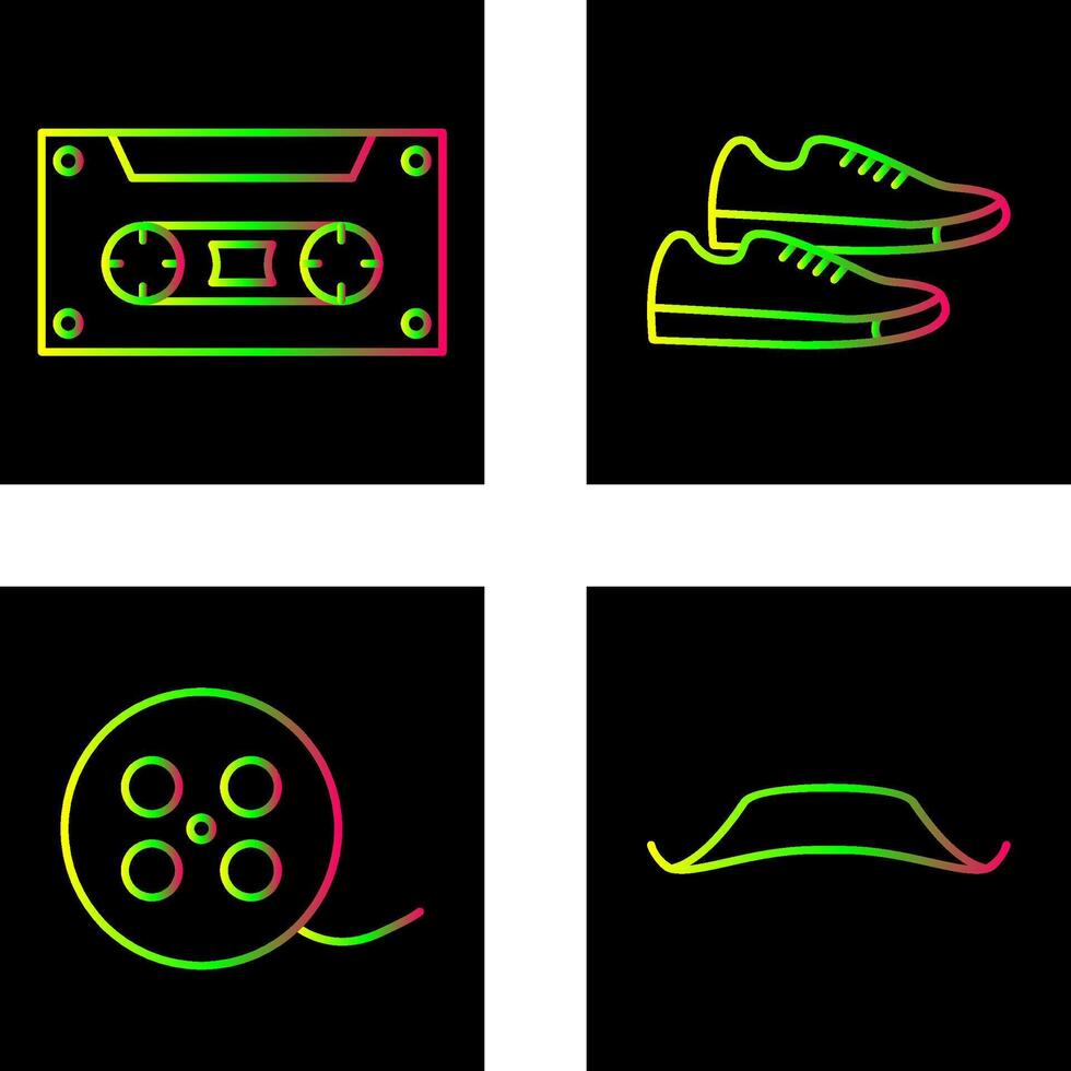 Casette and Sneakers Icon vector