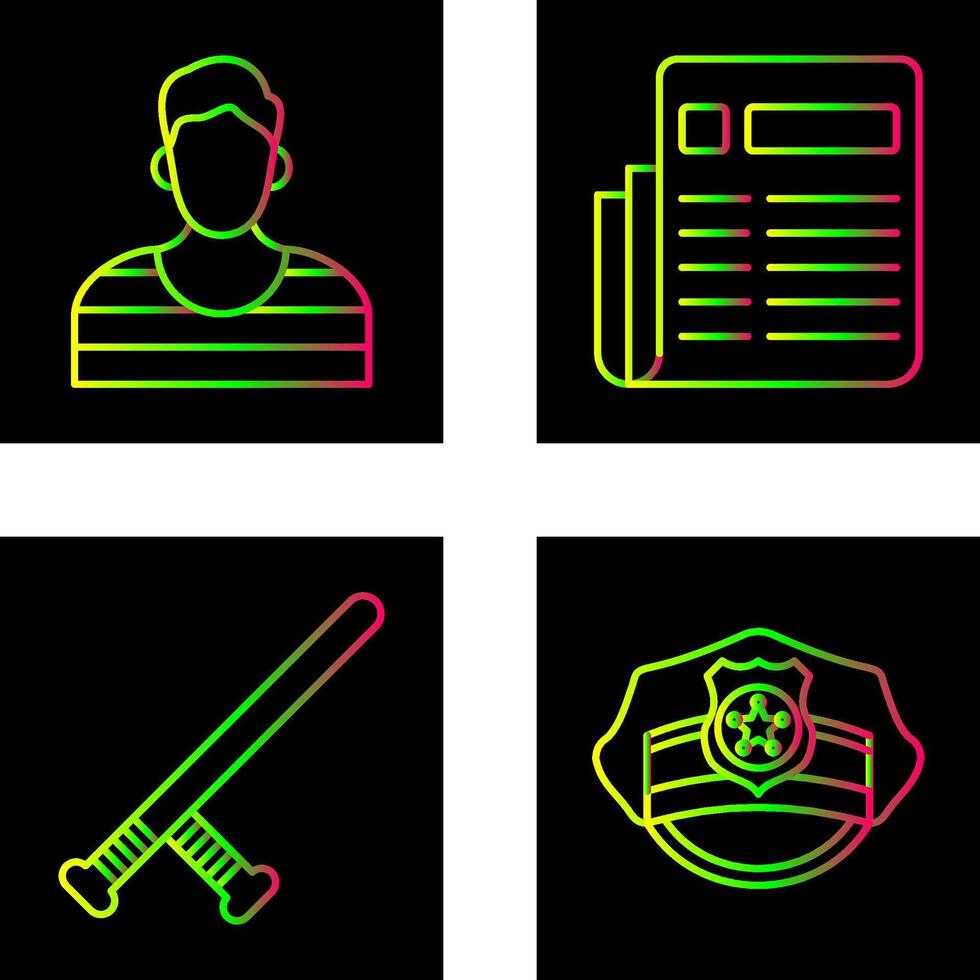 Prisioner and Newespaper Icon vector