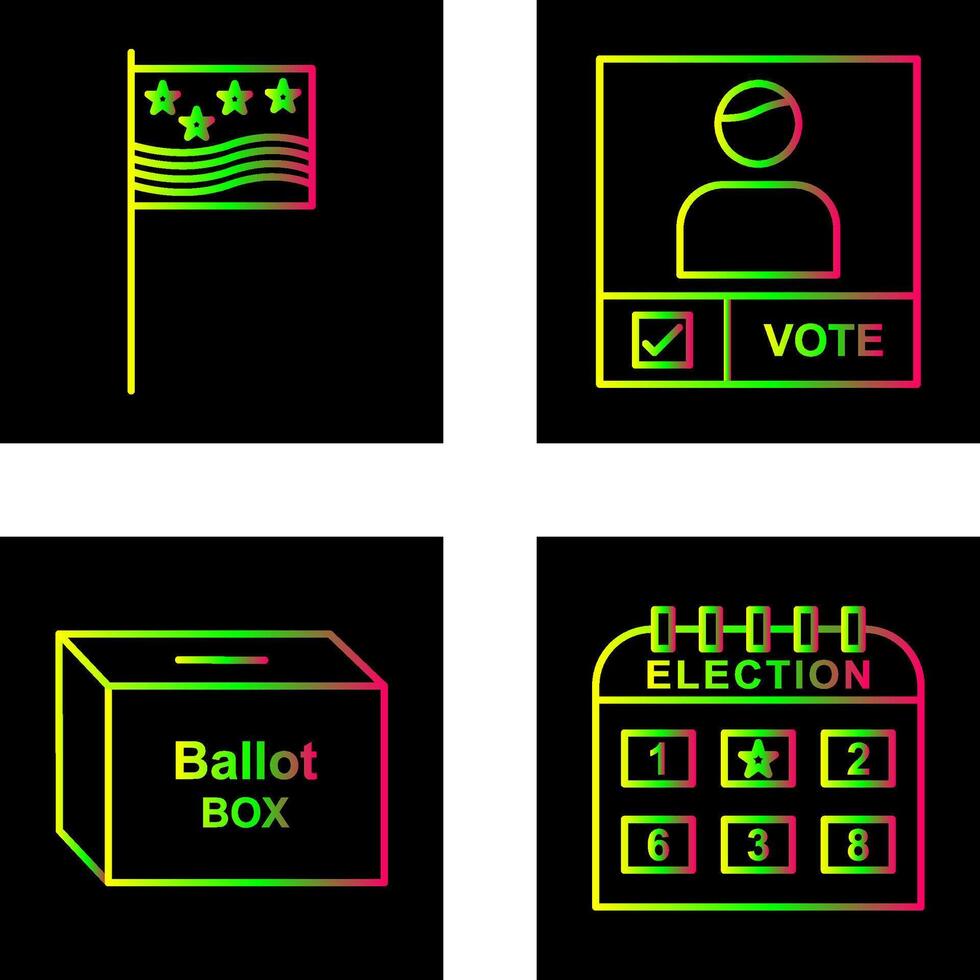 Flags and Candidate Banner Icon vector