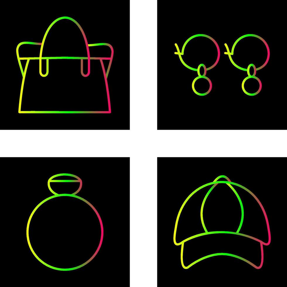 Bag and Earrings Icon vector