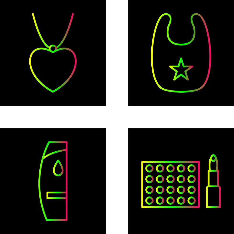 Locket and Bib Icon vector