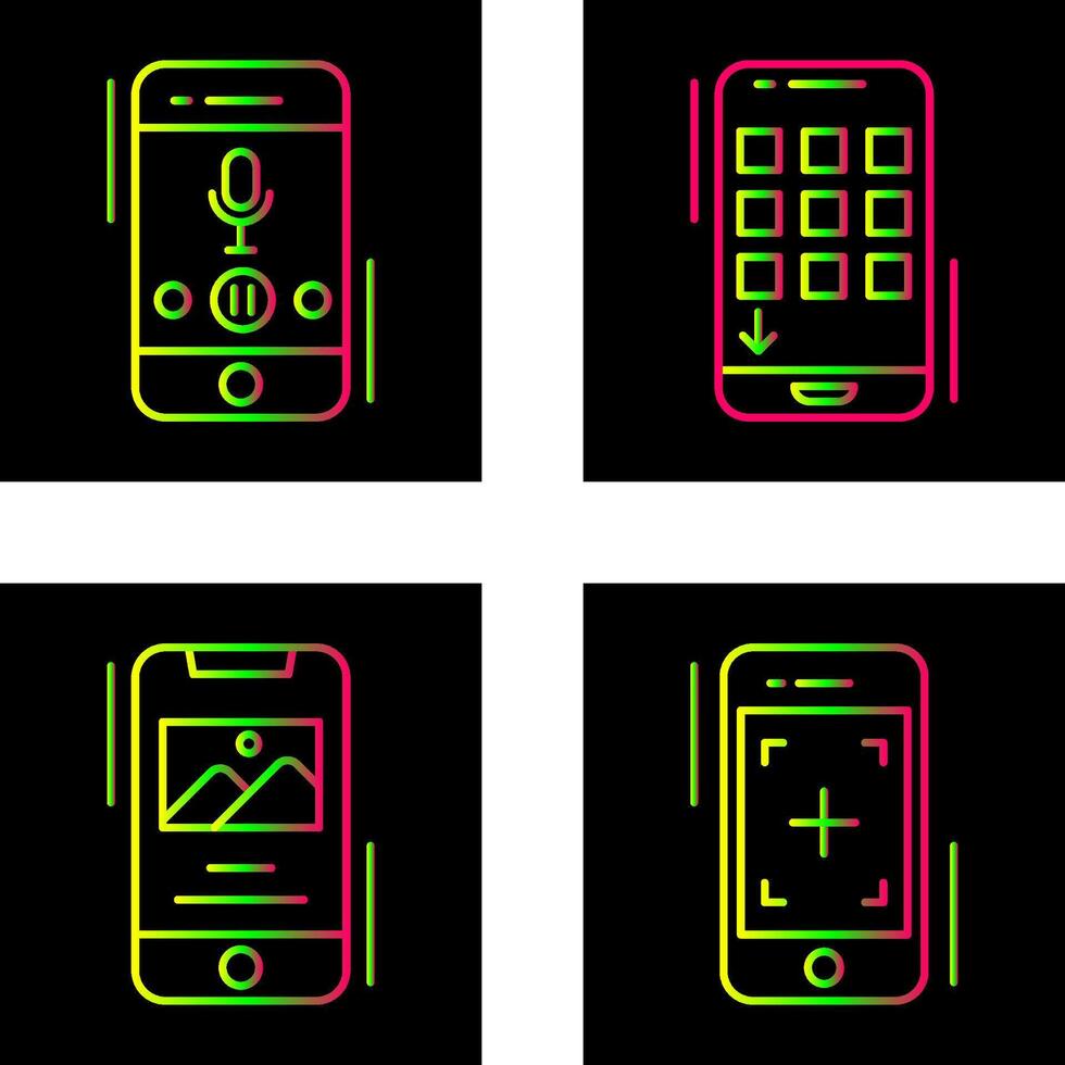 Voice Record and Device Icon vector