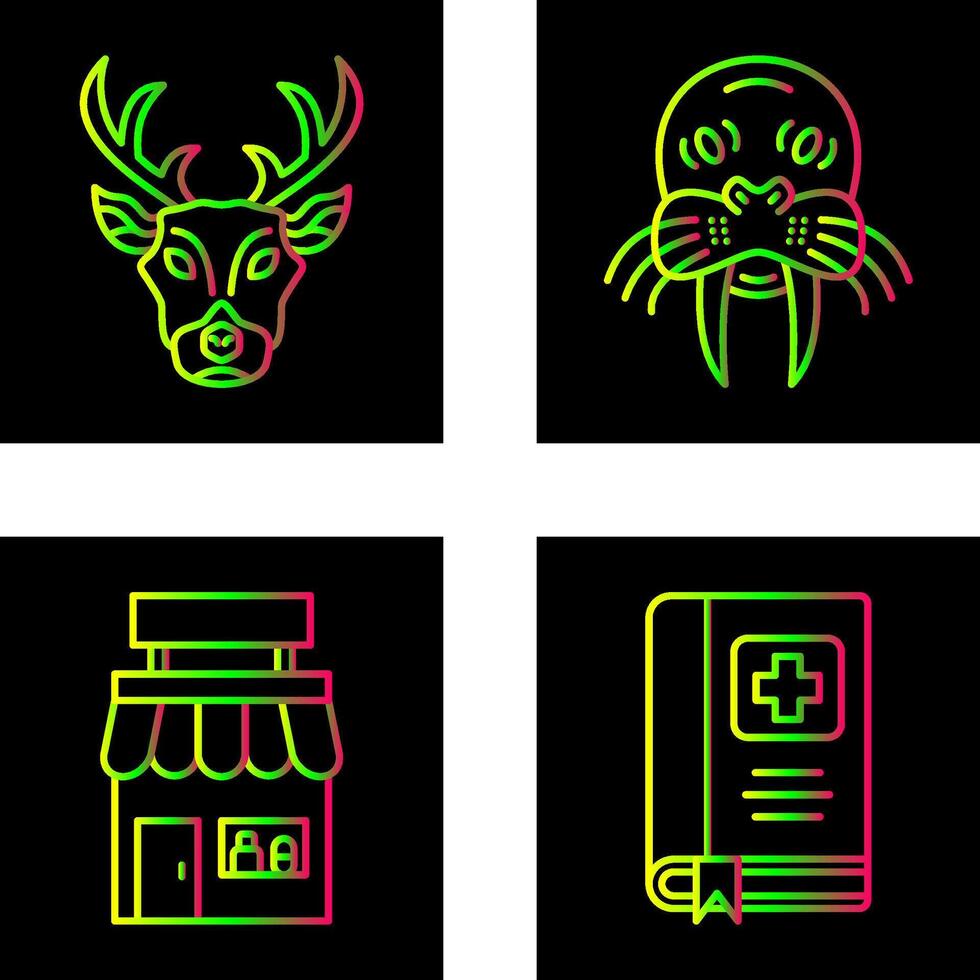 Deer and animal Icon vector
