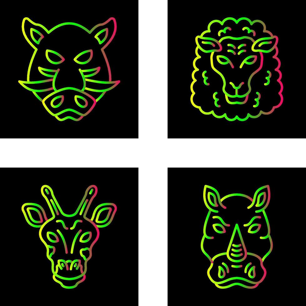 Sheep and Boar Icon vector