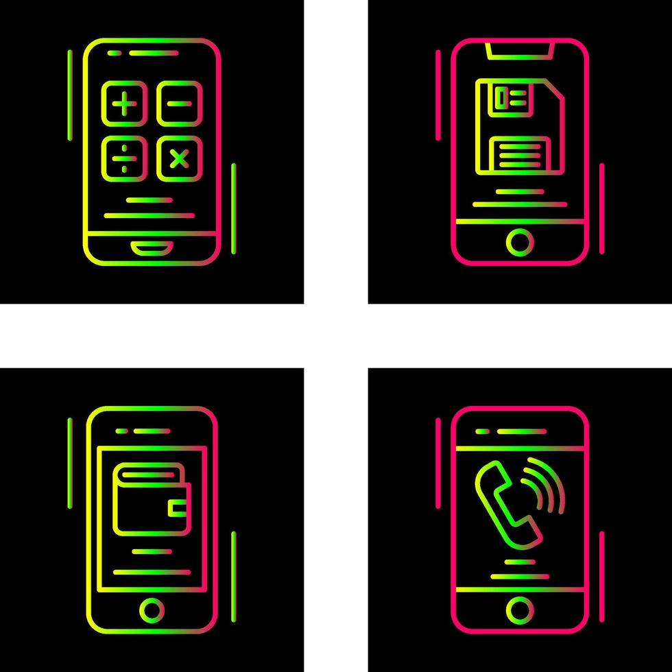 Calculator and Backup file Icon vector