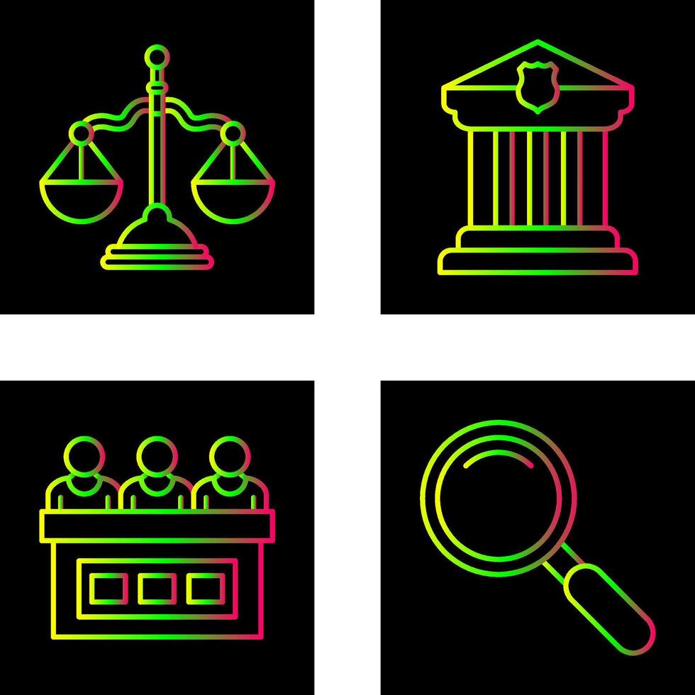 Balance and Courthouse Icon vector