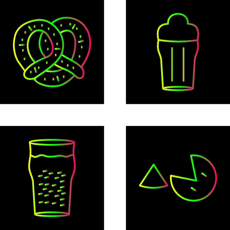 Pretzel and Pint of Beer Icon vector