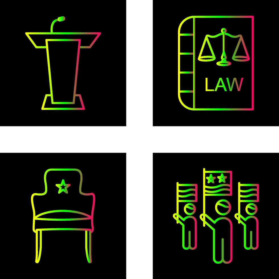 Podium and Law Icon vector