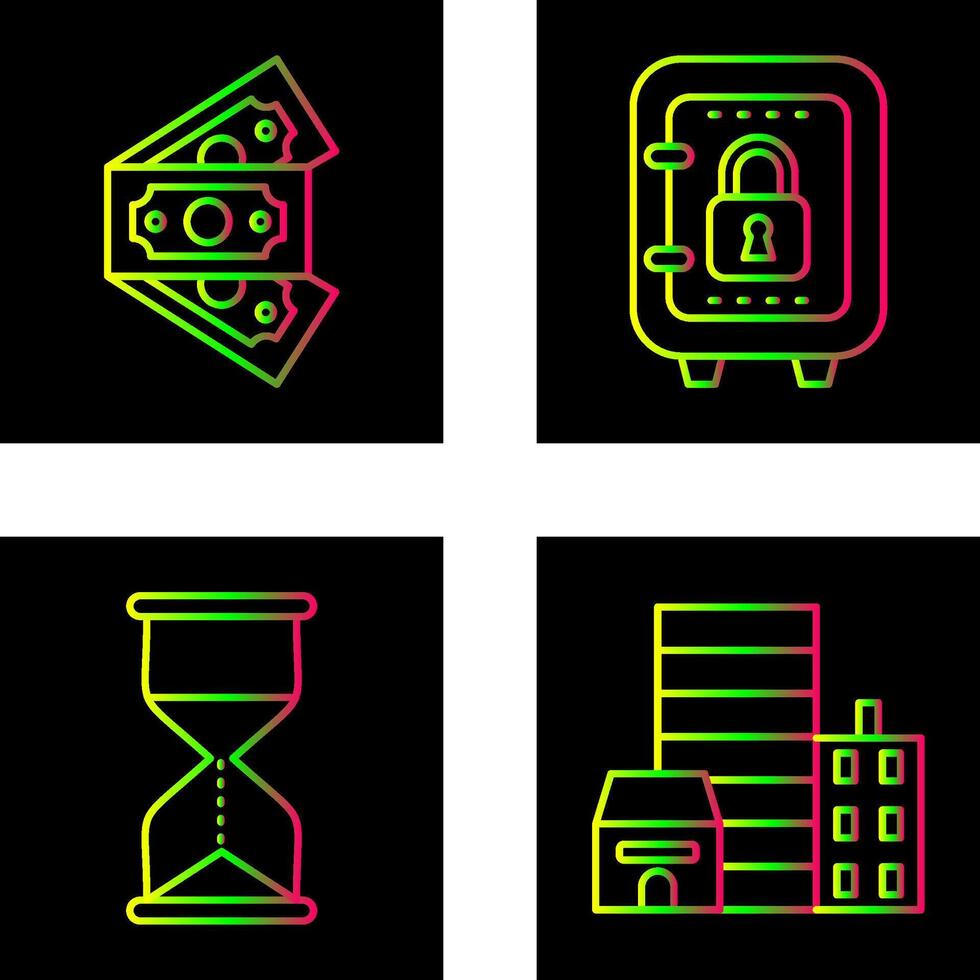 Money and Safe Box Icon vector