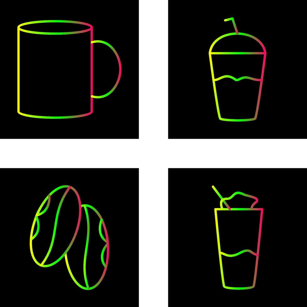 Coffee mug and Frappe Icon vector