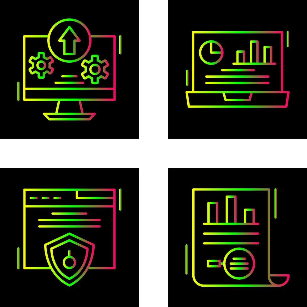 Upload and Dashboard Icon vector