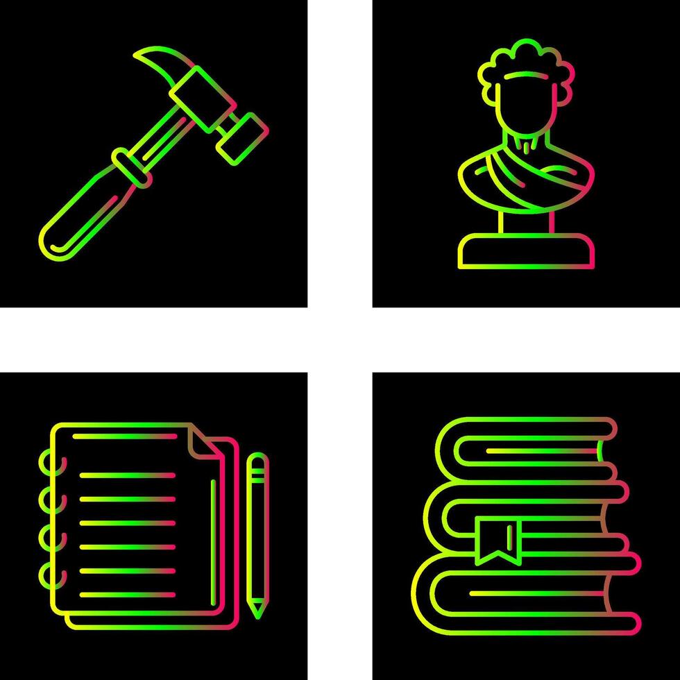 Hammer and Statue Icon vector