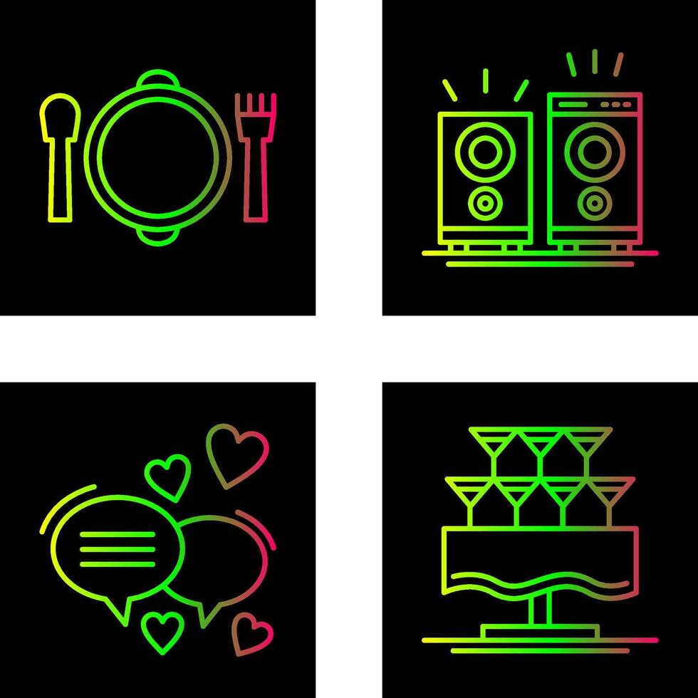 Banquet and Music Icon vector