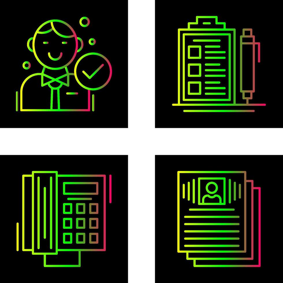 Hire and Check List Icon vector