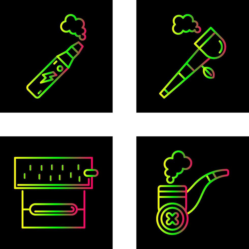 Electronic Cigarette and Pipe Of Peace Icon vector