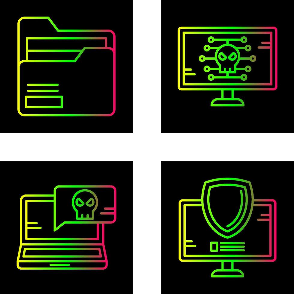 Folder and Malware Icon vector