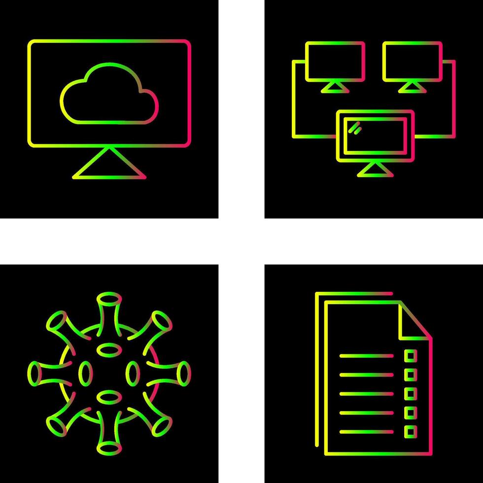 Cloud Systems and Connected Icon vector