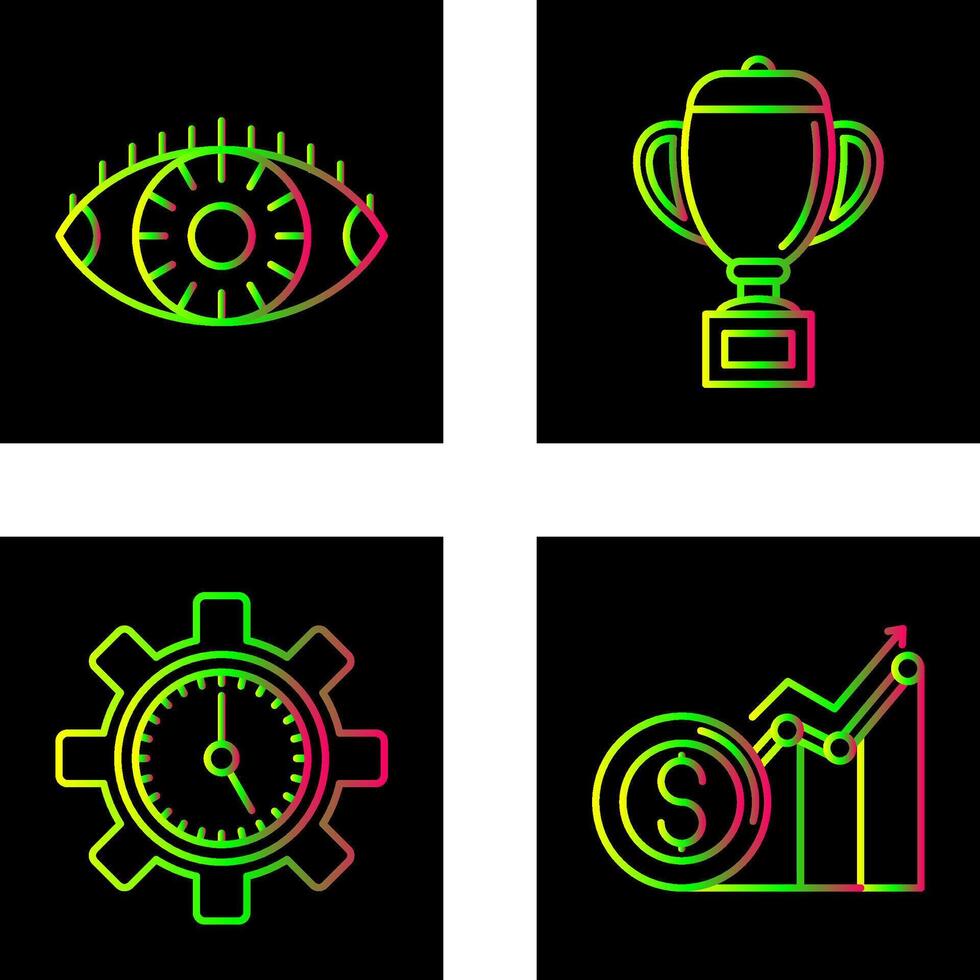 Vision and trophy Icon vector