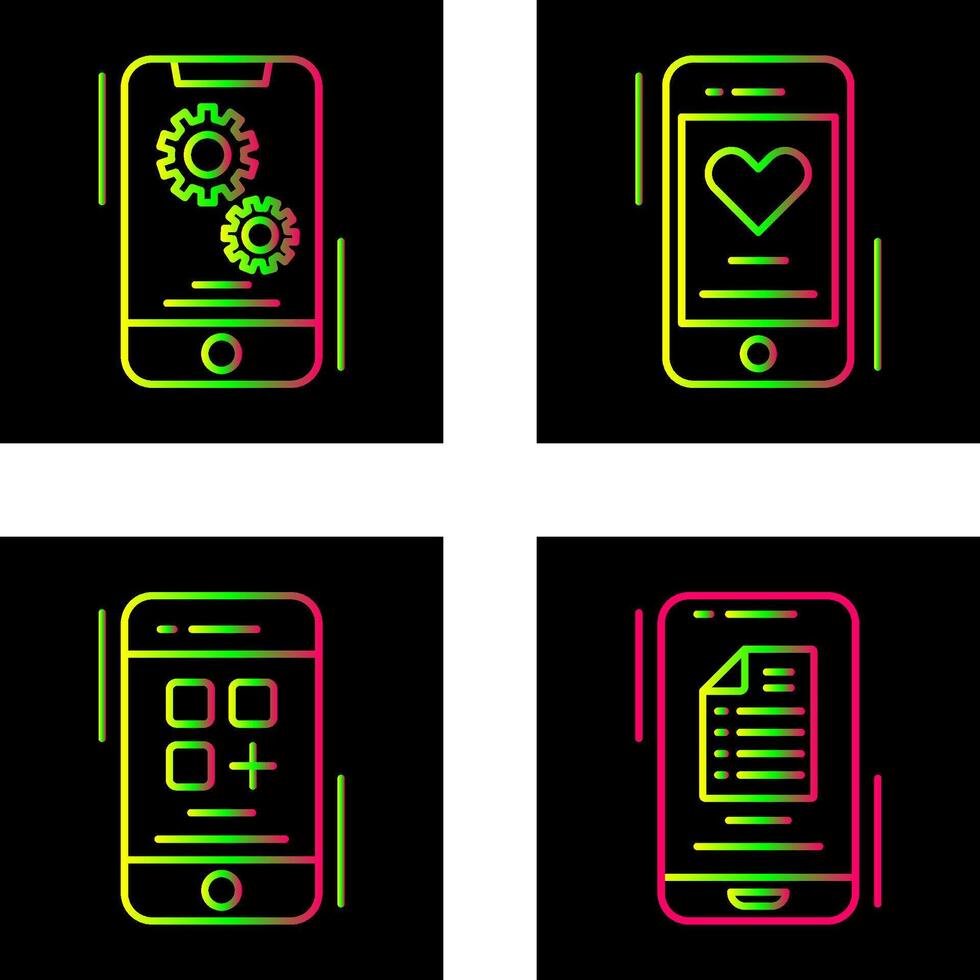 Setting and Favourite Icon vector