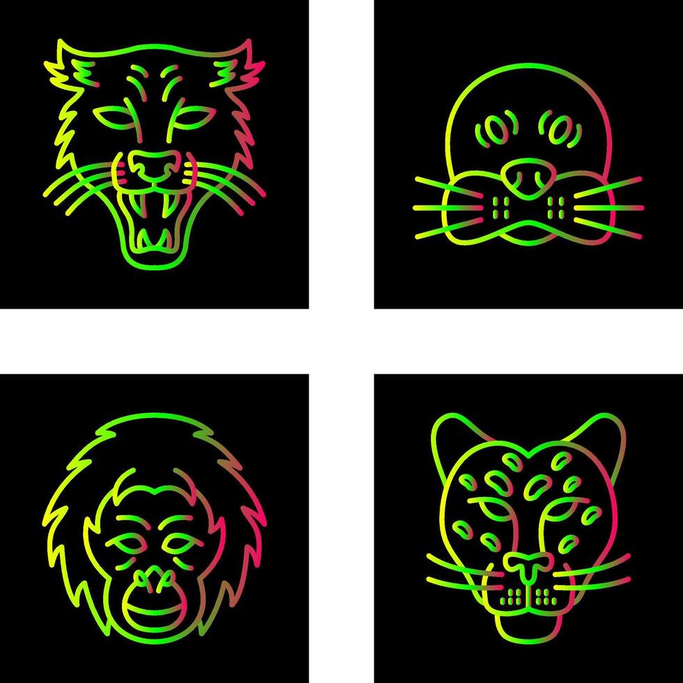 Puma and seal Icon vector
