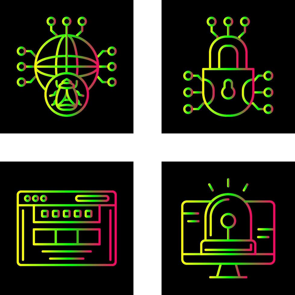 Global Malware and Cyber defence Icon vector