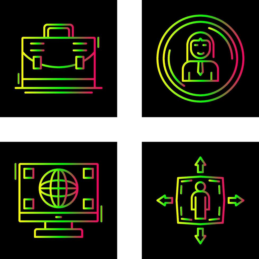Briefcase and User Icon vector