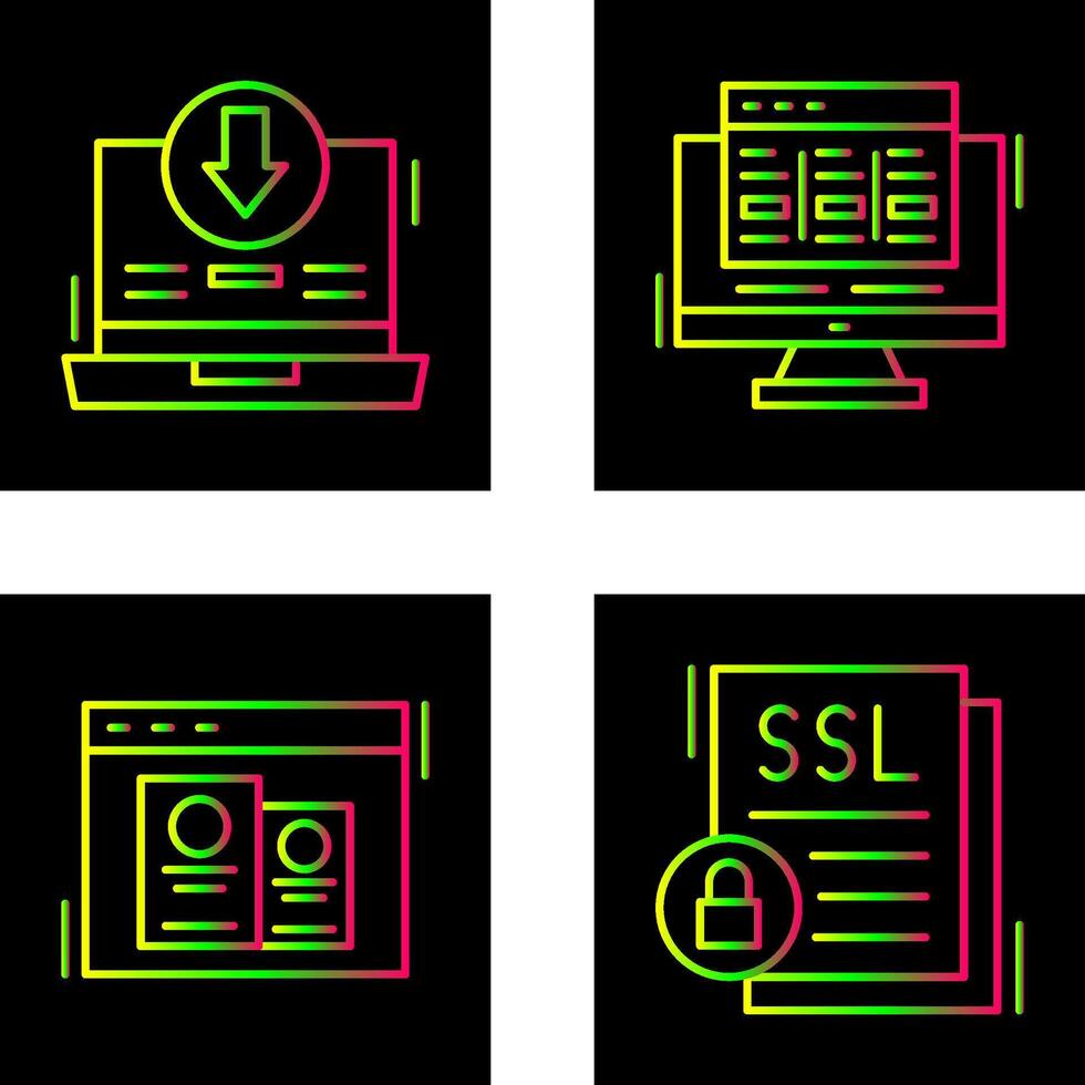 Downlaod and Layout Icon vector