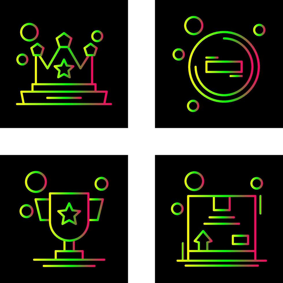 Crown and Remove Icon vector