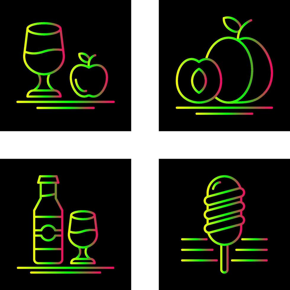 Healthy and Apricot Icon vector