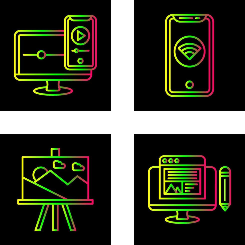 WIFI and Responsive Icon vector