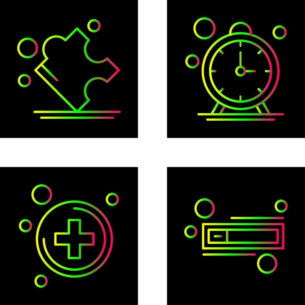 Puzzle and Stop Watch Icon vector