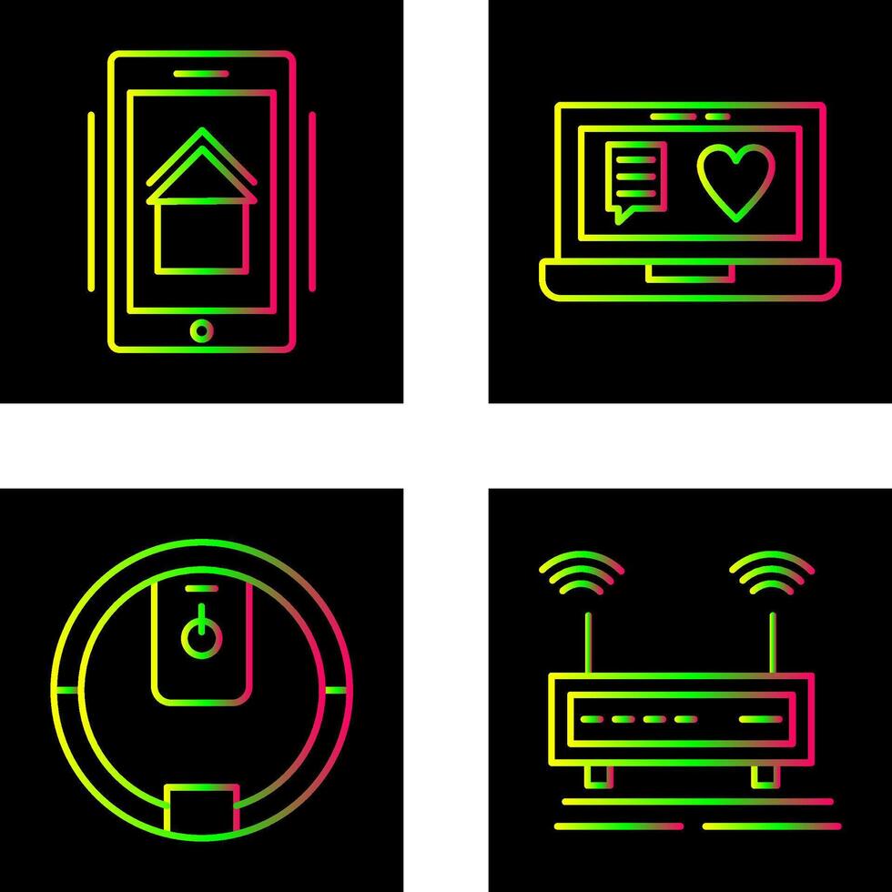 Smart Phone and Chat and Laptop Icon vector