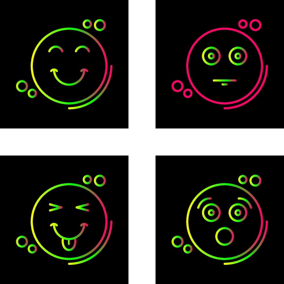 Smile and Neutral Icon vector
