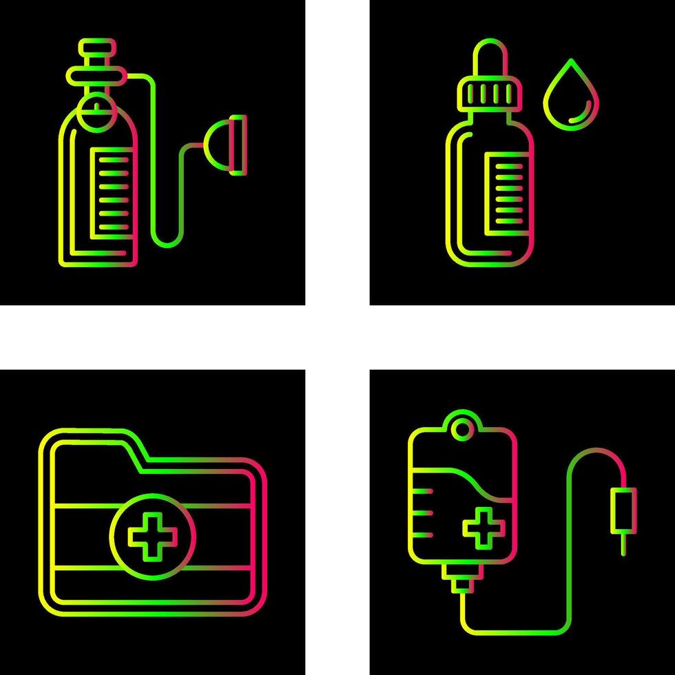 Oxygen and Dropper Icon vector
