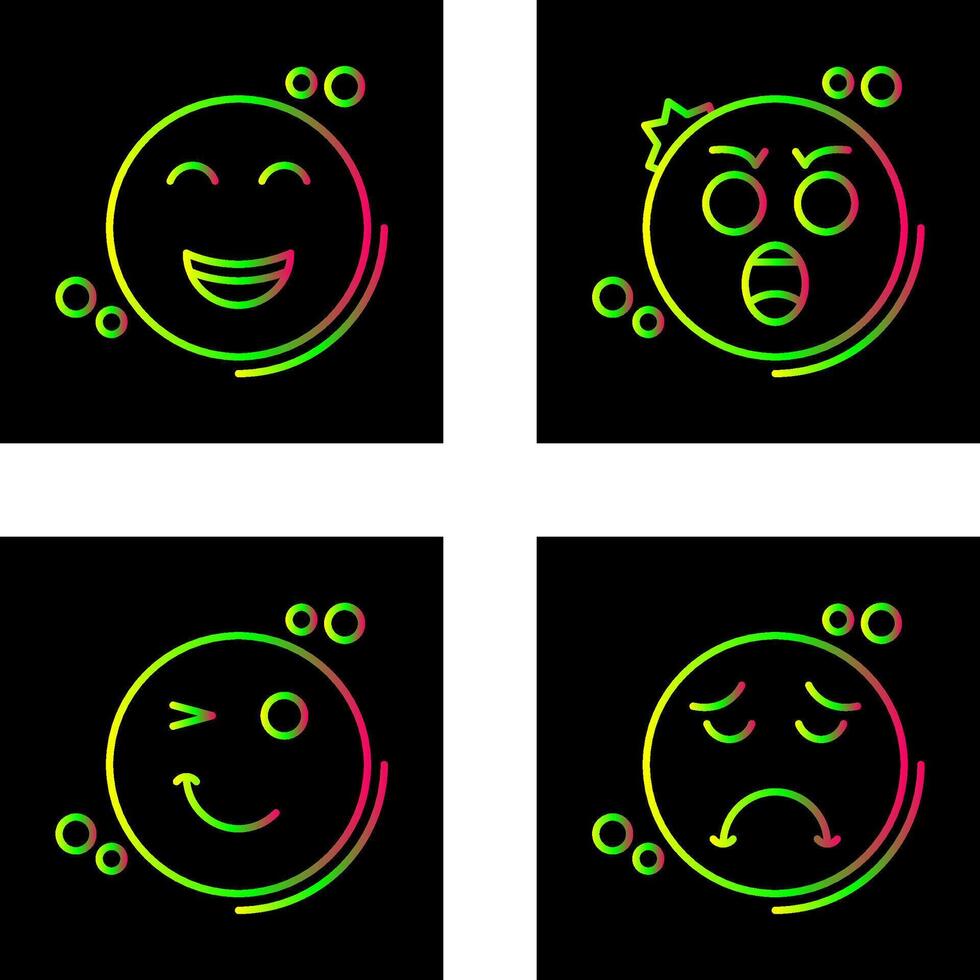 Shock and Happy Icon vector