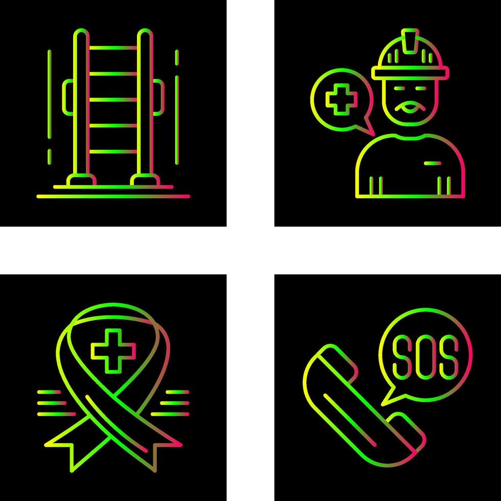 Ladder and Support Icon vector