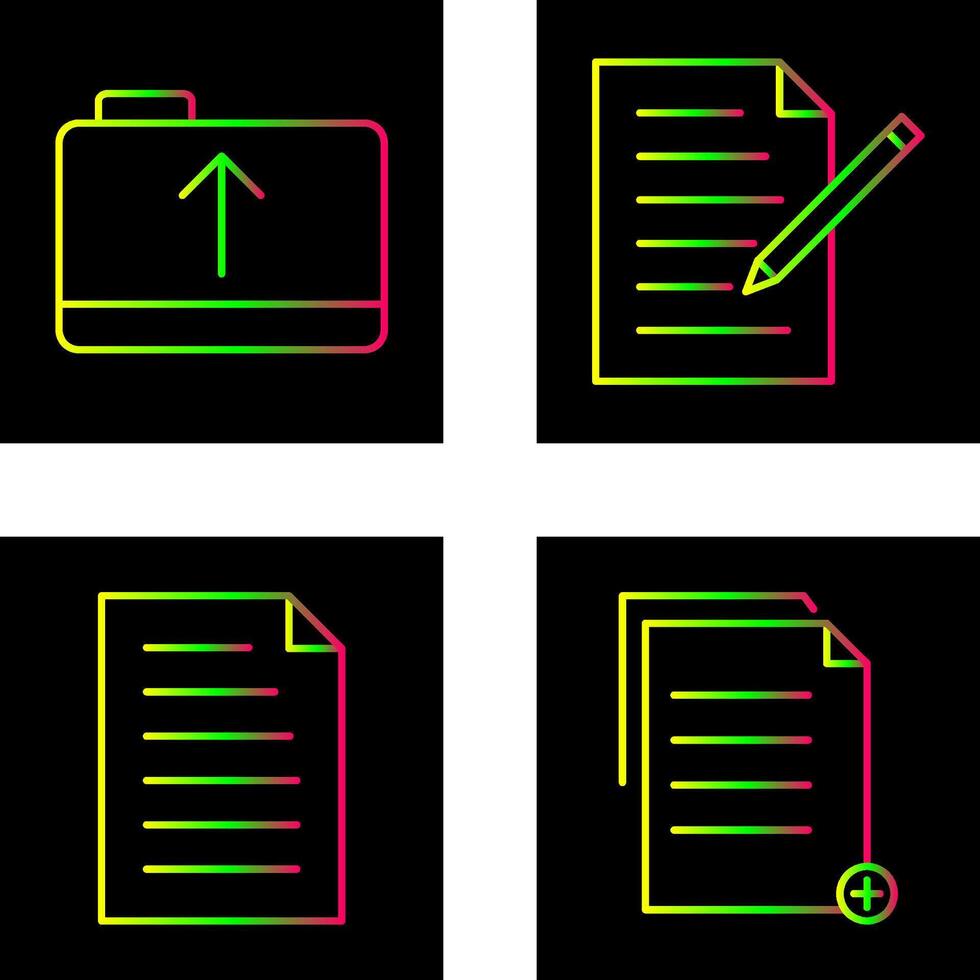 folder and edit document Icon vector