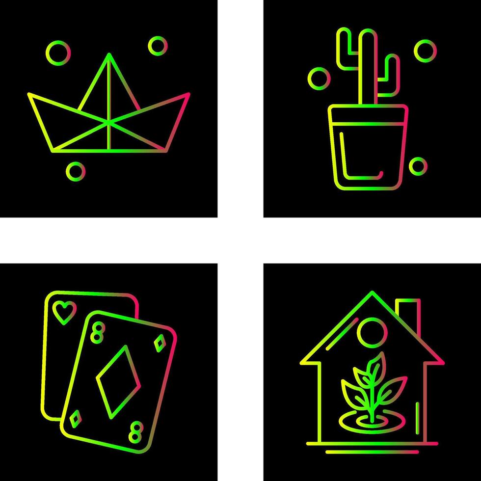 Origami and Cactus Icon vector